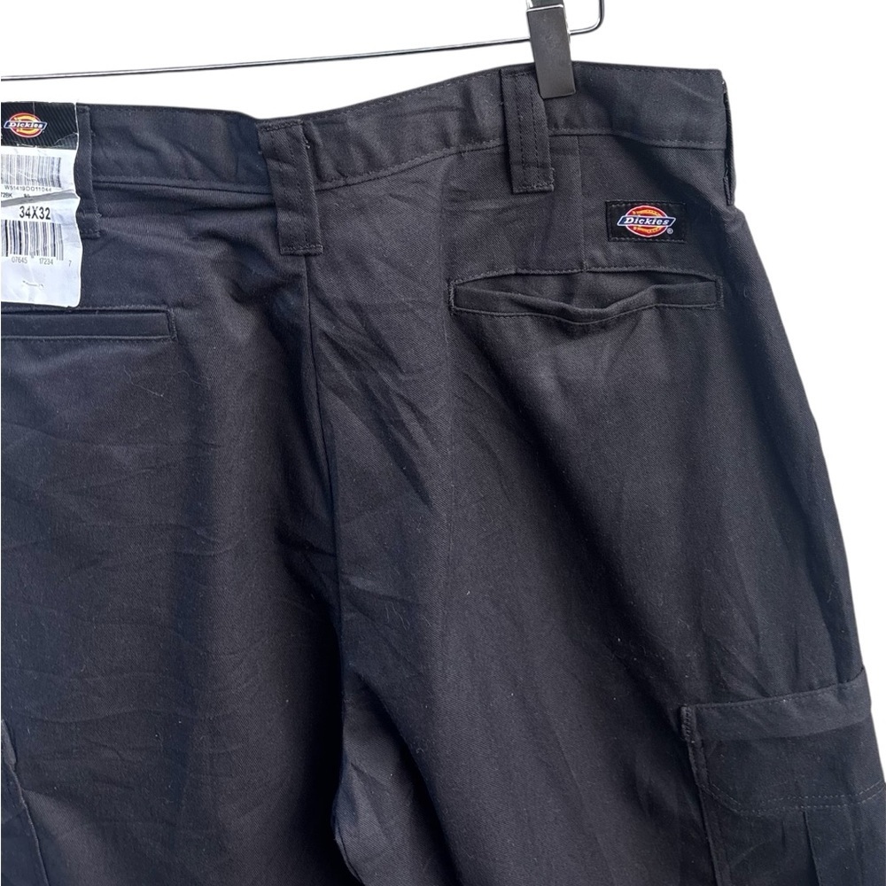 NWT Dickies Men's Black Relaxed Fit Cargo Work Pants 34x32 - Picture 4 of 6
